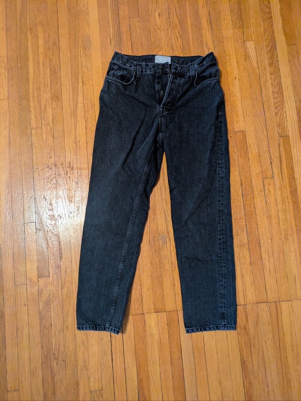 Everlane Black High-Rise Straight Jeans